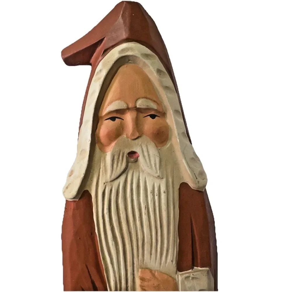 Set 3 Grandeur‎ Noel Santas of the World Tall Carved Wooden Christmas Figures